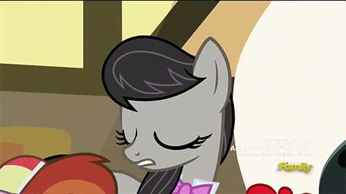 Size: 500x281 | Tagged: safe, screencap, character:apple bloom, character:button mash, character:liquid button, character:octavia melody, episode:slice of life, g4, my little pony: friendship is magic, animated, gif