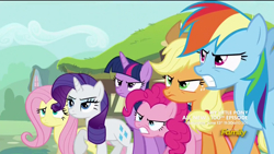 Size: 1280x720 | Tagged: safe, screencap, character:applejack, character:fluttershy, character:pinkie pie, character:rainbow dash, character:rarity, character:twilight sparkle, character:twilight sparkle (alicorn), species:alicorn, species:pony, episode:slice of life, g4, my little pony: friendship is magic, female, mane six, mare