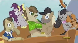Size: 1277x708 | Tagged: safe, screencap, character:dance fever, character:davenport, character:hugh jelly, character:octavia melody, episode:slice of life, g4, my little pony: friendship is magic, crafty crate, out of context