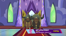 Size: 1277x711 | Tagged: safe, screencap, species:yak, episode:party pooped, g4, my little pony: friendship is magic, cloven hooves, male, preview, trailer, twilight's castle