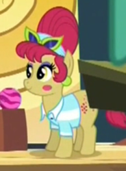Size: 246x334 | Tagged: safe, screencap, character:big wig, species:earth pony, species:pony, episode:slice of life, g4, my little pony: friendship is magic, background pony, bowling, bowling ball, female, glasses, mare, solo