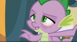Size: 1658x912 | Tagged: safe, screencap, character:spike, episode:princess spike, g4, my little pony: friendship is magic, bags under eyes, bloodshot eyes