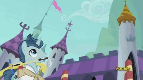 Size: 500x281 | Tagged: safe, screencap, character:polo play, character:spike, character:steeplechase, species:pony, species:unicorn, episode:princess spike, g4, my little pony: friendship is magic, animated, background pony, ball, catch, discovery family, discovery family logo, frown, glasses, las pegasus resident, male, mouth hold, open mouth, polo, shocked, stallion, sunglasses, unnamed pony, wide eyes