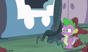 Size: 292x174 | Tagged: safe, screencap, character:constructicorn, character:spike, episode:princess spike, g4, my little pony: friendship is magic, animated, chinese earthquake, moonbase alpha