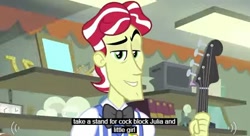 Size: 632x343 | Tagged: safe, screencap, character:flim, episode:a case for the bass, equestria girls:rainbow rocks, g4, my little pony:equestria girls, caption, meme, youtube caption