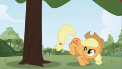 Size: 853x480 | Tagged: safe, screencap, character:applejack, solo