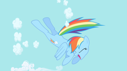 Size: 1280x720 | Tagged: safe, screencap, character:rainbow dash, episode:friendship is magic, g4, my little pony: friendship is magic, cloud, flying, solo