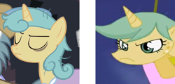 Size: 700x338 | Tagged: safe, screencap, character:lemon hearts, oc, oc:daylight savings, episode:hearth's warming eve, g4, my little pony: friendship is magic, comparison, cowboys and equestrians, expy, mad (tv series), mad magazine, pony reference