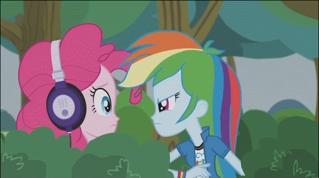 Size: 642x360 | Tagged: safe, screencap, character:crystal lullaby, character:ginger owlseye, character:melon mint, character:orange sherbette, character:pinkie pie, character:rainbow dash, episode:pinkie spy, equestria girls:friendship games, g4, my little pony:equestria girls, alizarin bubblegum, animated, background human, carlos thunderbolt, coach, coach rommel, crystal prep academy, crystal prep academy students, crystal prep shadowbolts, marco dafoy, peacock plume, push-ups, sit-ups, spying, track starr, yelling