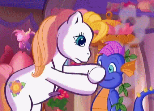 Size: 498x360 | Tagged: safe, screencap, character:daffidazey, character:pinkie pie, character:spike, character:spike (g3), character:wysteria, character:zipzee, species:breezies, episode:the princess promenade, g3, animated, gasp, mouth
