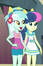 Size: 407x616 | Tagged: safe, screencap, character:bon bon, character:lyra heartstrings, character:sweetie drops, equestria girls:friendship games, g4, my little pony:equestria girls, chs rally song