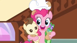 Size: 1054x586 | Tagged: safe, screencap, character:gummy, character:pinkie pie, character:pound cake, episode:the one where pinkie pie knows, g4, my little pony: friendship is magic, pacifier