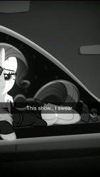 Size: 640x1136 | Tagged: safe, screencap, character:rarity, episode:rarity investigates, g4, my little pony: friendship is magic, noir, snapchat, solo