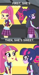 Size: 437x850 | Tagged: safe, screencap, character:sour sweet, character:twilight sparkle, character:twilight sparkle (scitwi), species:eqg human, equestria girls:friendship games, g4, my little pony:equestria girls, bipolar, magic capture device, sour patch kids