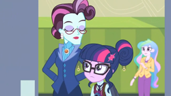 Size: 1024x576 | Tagged: safe, screencap, character:princess celestia, character:principal abacus cinch, character:principal celestia, character:twilight sparkle, character:twilight sparkle (scitwi), species:eqg human, equestria girls:friendship games, g4, my little pony:equestria girls