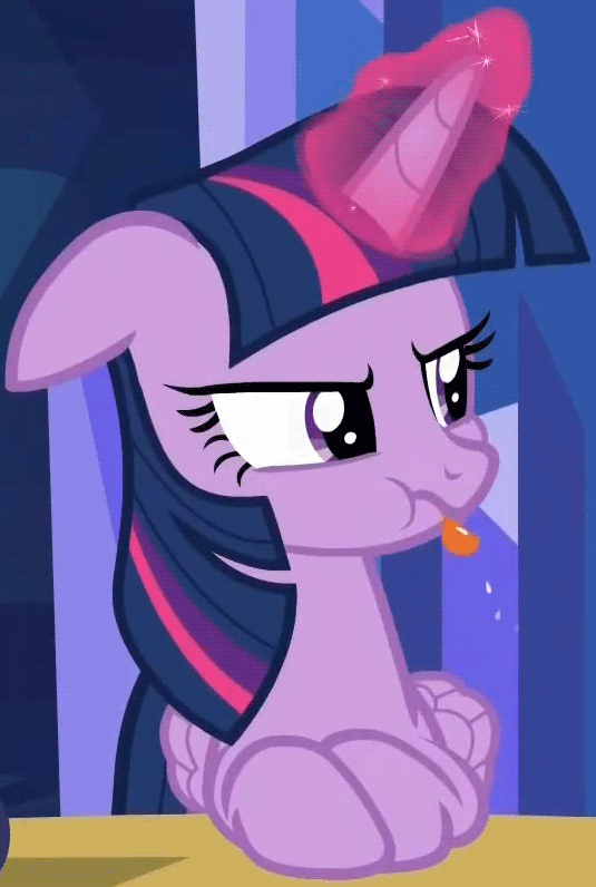 Size: 535x796 | Tagged: safe, screencap, character:twilight sparkle, character:twilight sparkle (alicorn), species:alicorn, species:pony, episode:made in manehattan, g4, my little pony: friendship is magic, animated, blep, bored, cropped, cute, female, floppy ears, frown, glare, glowing horn, grumpy twilight, leaning, loop, madorable, mare, raspberry, solo, spittle, tongue out, twiabetes, unamused
