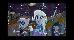 Size: 1016x552 | Tagged: safe, screencap, character:octavia melody, character:photo finish, character:trixie, equestria girls:friendship games, g4, my little pony:equestria girls, confetti