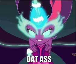 Size: 642x542 | Tagged: safe, screencap, character:midnight sparkle, character:twilight sparkle, character:twilight sparkle (scitwi), species:eqg human, equestria girls:friendship games, g4, my little pony:equestria girls, ass, dat butt, female, image macro, lip bite, meme, midnight sparkle, solo