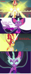 Size: 1272x2976 | Tagged: safe, screencap, character:daydream shimmer, character:midnight sparkle, character:sunset shimmer, character:twilight sparkle, character:twilight sparkle (scitwi), species:eqg human, equestria girls:friendship games, g4, my little pony:equestria girls, avengers, avengers: age of ultron, daydream shimmer, midnight sparkle, parody, screencap comic, ultron, vision