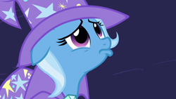 Size: 1920x1080 | Tagged: safe, screencap, character:trixie, species:pony, species:unicorn, episode:magic duel, g4, my little pony: friendship is magic, crying, cute, diatrixes, female, floppy ears, looking up, mare, pouting, sad, solo