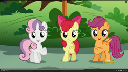 Size: 1920x1080 | Tagged: safe, screencap, character:apple bloom, character:scootaloo, character:sweetie belle, species:pegasus, species:pony, episode:crusaders of the lost mark, g4, my little pony: friendship is magic, cutie mark crusaders, hooves, underhoof