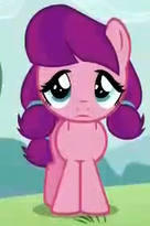 Size: 136x205 | Tagged: safe, screencap, character:lily longsocks, species:earth pony, species:pony, episode:crusaders of the lost mark, g4, my little pony: friendship is magic, cropped, cute, female, filly, foal, picture for breezies, sad, solo
