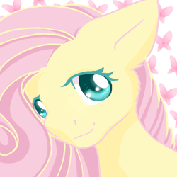Size: 500x500 | Tagged: safe, artist:tokokami, character:fluttershy, species:pony, bust, looking at you, portrait, smiling, solo