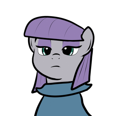Size: 385x385 | Tagged: safe, artist:bennimarru, derpibooru original, character:maud pie, species:earth pony, species:pony, animated, blinking, bust, cute, female, flat colors, gif, looking at you, mare, maudabetes, portrait, simple background, solo, white background