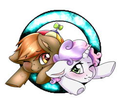Size: 1150x1000 | Tagged: safe, artist:mimicproductions, artist:tokokami, character:button mash, character:sweetie belle, species:pony, species:unicorn, contest, female, male, reward