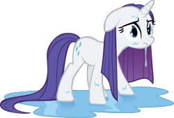 Size: 5968x4034 | Tagged: safe, artist:gyrotech, character:rarity, absurd resolution, simple background, solo, transparent background, vector, water, wet, wet mane, wet mane rarity