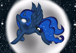 Size: 3507x2480 | Tagged: artist needed, source needed, safe, character:princess luna, moon, night, solo