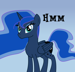 Size: 970x935 | Tagged: artist needed, source needed, safe, character:princess luna, species:alicorn, species:pony, missing accessory, simple background, vexel
