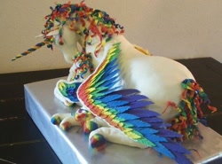 Size: 554x409 | Tagged: artist needed, safe, species:alicorn, species:pony, cake, irl, photo, solo