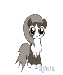 Size: 1066x1278 | Tagged: safe, artist:rainbowtashie, oc, oc only, oc:rukia, ponyscape, inkscape, looking at you, ponified, simple background, solo, transparent background, vector