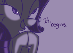 Size: 650x473 | Tagged: artist needed, safe, character:rarity, evil, hooves, it begins, solo