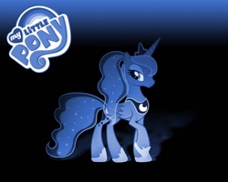 Size: 1280x1024 | Tagged: artist needed, safe, character:princess luna, species:alicorn, species:pony, alternate hairstyle, female, gradient background, mare, ponytail, solo, vector