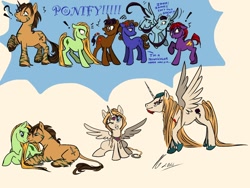 Size: 1024x768 | Tagged: artist needed, source needed, safe, species:alicorn, species:earth pony, species:pegasus, species:pony, species:unicorn, air, brother, brother and sister, caleb, cornelia hale, crown, cutie mark, earth, elyon, female, fire, flower, hay lin, heart, irma lair, jewelry, leaf, male, mare, phobos, ponified, prince, princess, regalia, rose, royalty, siblings, sister, stallion, sword, taranee cook, thunderbolt, w.i.t.c.h., water droplet, weapon, will vandom