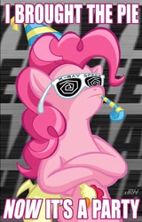 Size: 382x598 | Tagged: safe, artist:texasuberalles, character:pinkie pie, species:earth pony, species:pony, bipedal, clothing, crossed hooves, female, hat, mare, party hat, solo