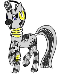Size: 576x742 | Tagged: artist needed, safe, character:zecora, species:zebra, clothing, socks, solo, striped socks