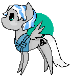 Size: 139x149 | Tagged: artist needed, source needed, safe, oc, oc only, oc:artemis whooves, species:pegasus, species:pony, clothing, cute, grey pegasus, pixel art, simple background, solo, vest