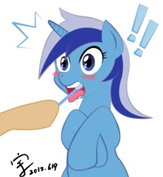 Size: 855x930 | Tagged: artist needed, safe, character:minuette, brush, dental plan, pixiv, teeth, toothbrush