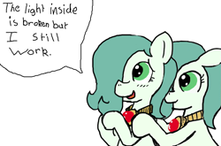 Size: 1014x668 | Tagged: artist needed, safe, edit, oc, oc only, oc:emerald jewel, species:earth pony, species:pony, abuse recovery, amulet, broken inside, child, color, color edit, colored, colt quest, cute, disturbed, edited edit, encouragement, foal, hope, hopeful, hug, male, mental illness, optimism, recovery, smiling, talking, talking to viewer, text, trauma resolved, young