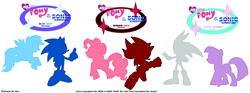 Size: 3000x1115 | Tagged: artist needed, safe, character:pinkie pie, character:rainbow dash, character:sonic the hedgehog, character:twilight sparkle, species:earth pony, species:pegasus, species:pony, species:unicorn, crossover, female, mare, pony creator, shadow the hedgehog, silhouette, silver the hedgehog, sonic the hedgehog (series), wallpaper