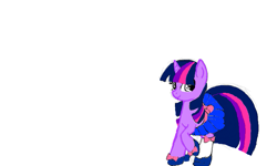 Size: 801x481 | Tagged: artist needed, safe, character:twilight sparkle, clothing, flockdraw, schoolgirl, shoes, skirt, socks