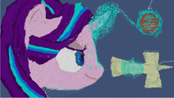 Size: 1366x768 | Tagged: artist needed, safe, character:starlight glimmer, kendama, magic, smiling, solo, telekinesis