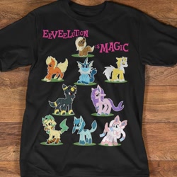 Size: 720x720 | Tagged: artist needed, source needed, safe, clothing, crossover, eevee, eeveelutions, irl, my little x, photo, pokémon, ponified, shirt, unofficial merchandise