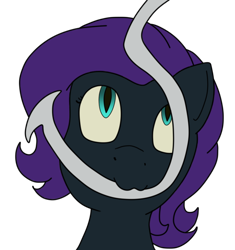 Size: 700x746 | Tagged: artist needed, source needed, safe, edit, oc, oc only, oc:nyx, species:alicorn, species:pony, :3, alicorn oc, bait, cute, female, filly, looking up, nom, nyxabetes, recolor, simple background, slit eyes, smiling, solo, transparent background