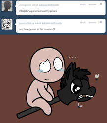 Size: 646x742 | Tagged: artist needed, safe, a pony, ask, ask isaac and friends, isaac, the binding of isaac, tumblr