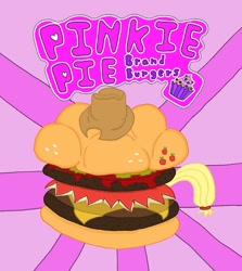 Size: 845x946 | Tagged: safe, artist:super-zombie, character:applejack, burger, clothing, fast food, food, hat, tail