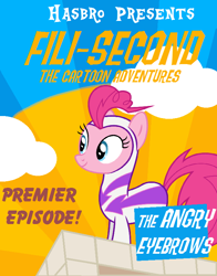 Size: 600x766 | Tagged: artist needed, source needed, safe, edit, character:fili-second, character:pinkie pie, species:pony, series:fili-second the cartoon adventures, episode:power ponies, g4, my little pony: friendship is magic, parody, solo, superhero, veggietales